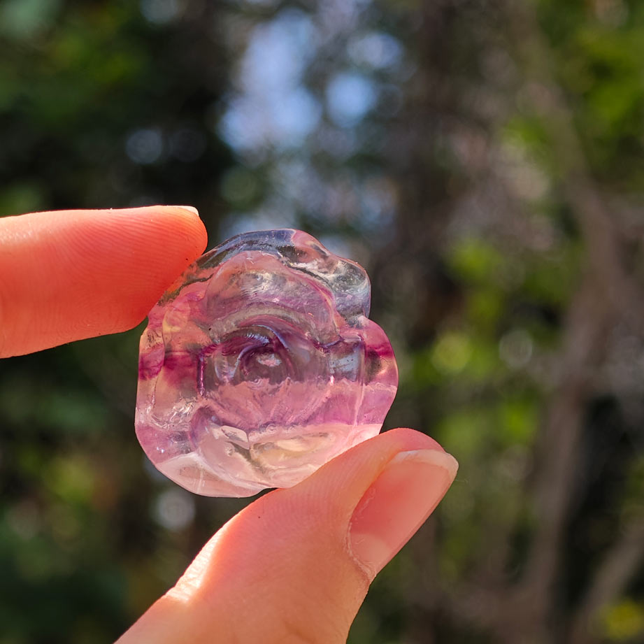 Wholesale Purple Green Yellow Fluorite Crystal Flower