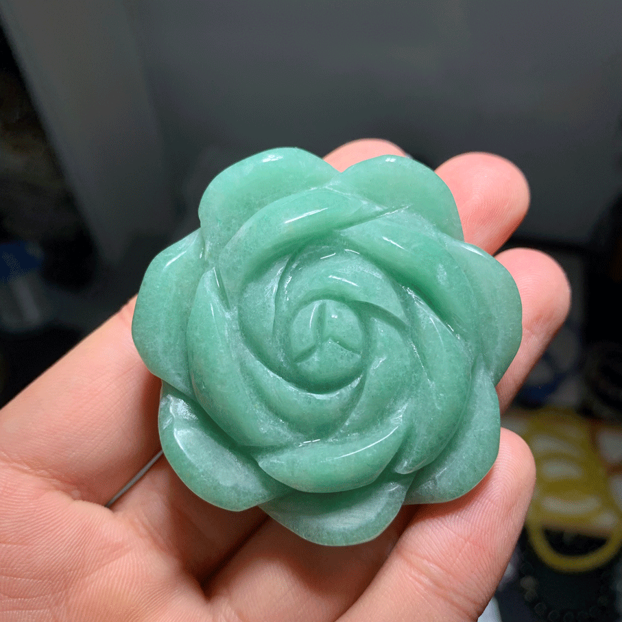 Discount Green Aventurine Crystal Flower