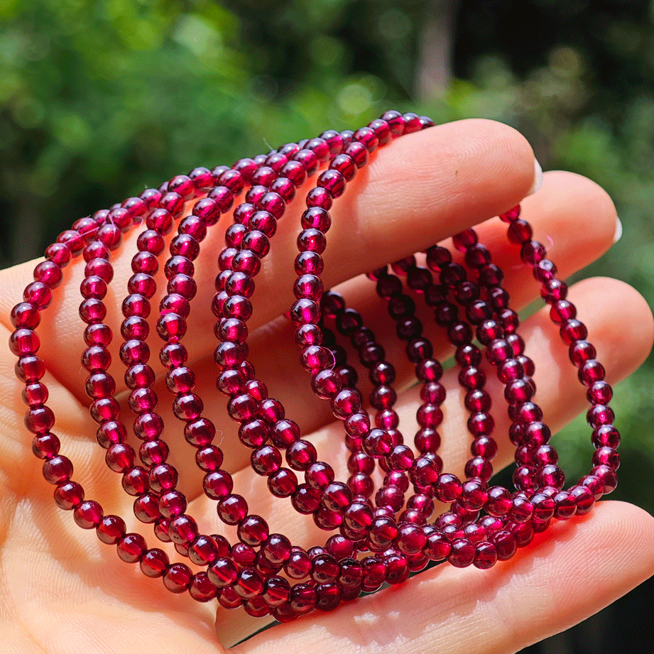 Wholesale Small Garnet Crystal Bracelet