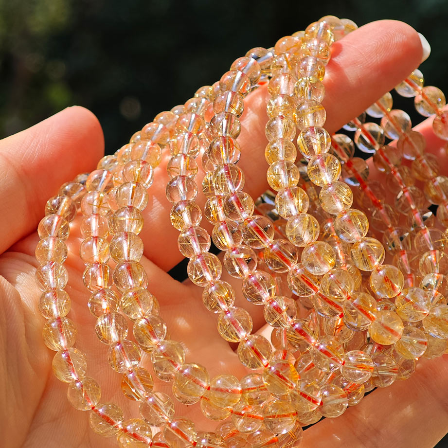 Wholesale Golden Rutile Crystal Bracelet