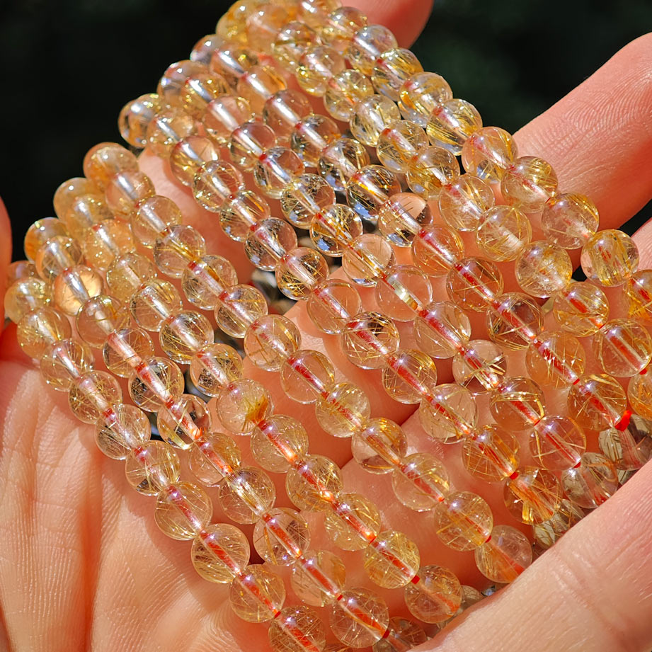 Wholesale Golden Rutile Crystal Bracelet