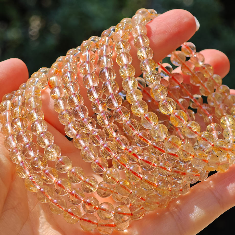 Wholesale Golden Rutile Crystal Bracelet