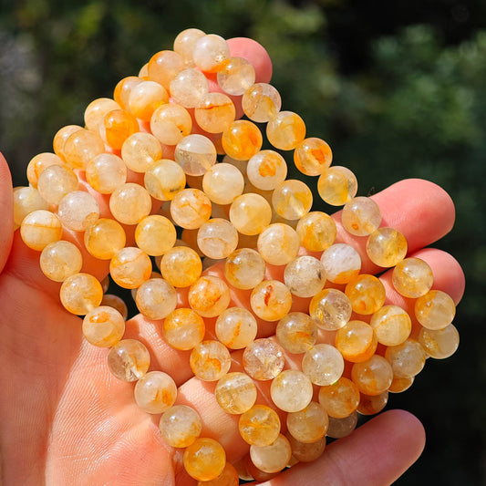 golden healer quartz bead