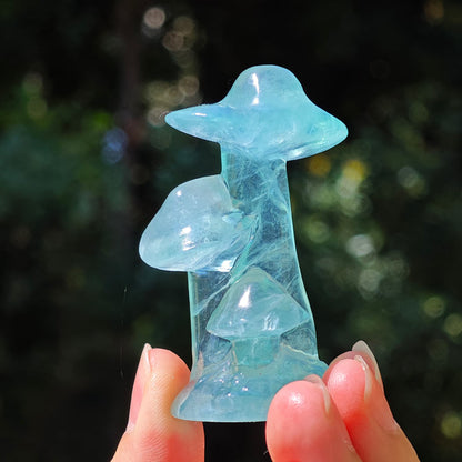 Wholesale Green Blue Fluorite Crystal Mushroom