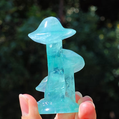 Wholesale Green Blue Fluorite Crystal Mushroom