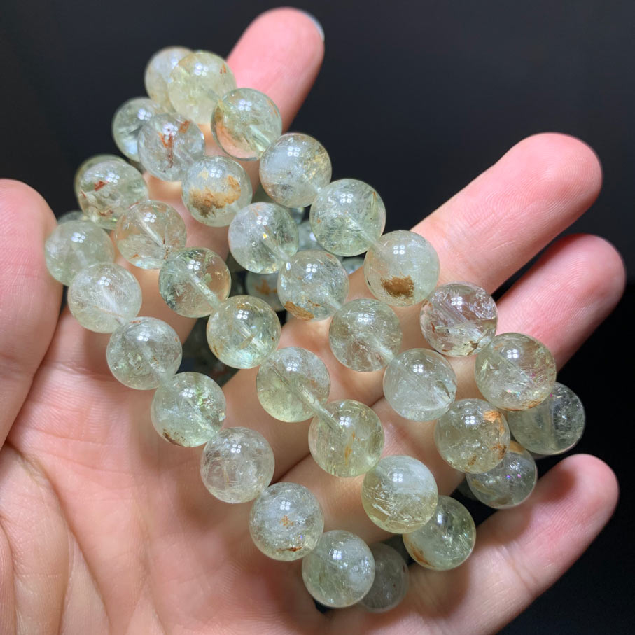 Wholesale Natural Green Amethyst Fire Quartz Crystal Bracelet