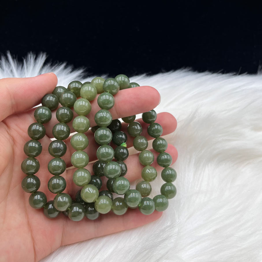 Elegant Green Hetian Jade Crystal Bracelet1