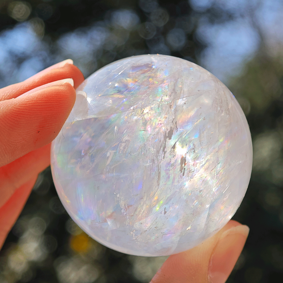 honey calcite sphere