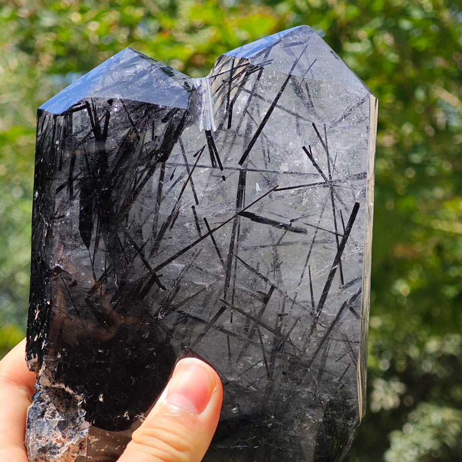 High Quality Black Tourmaline Crystal Tower