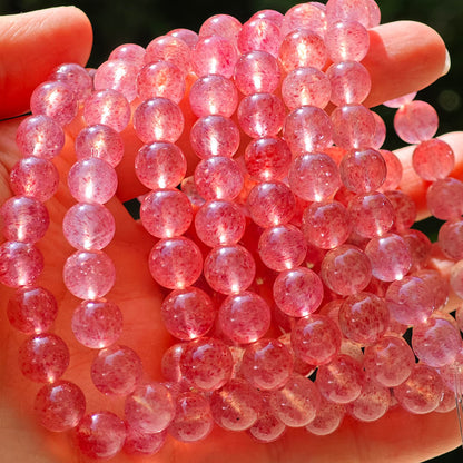 Wholesale High Quality Strawberry Quartz Crystal Bracelet