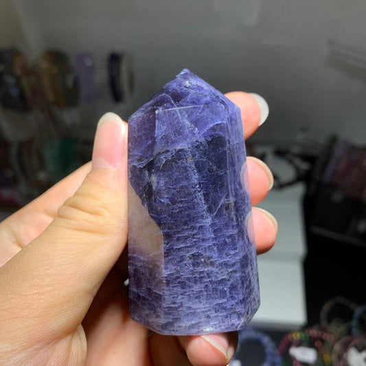 High Quality Iolite Crystal Tower