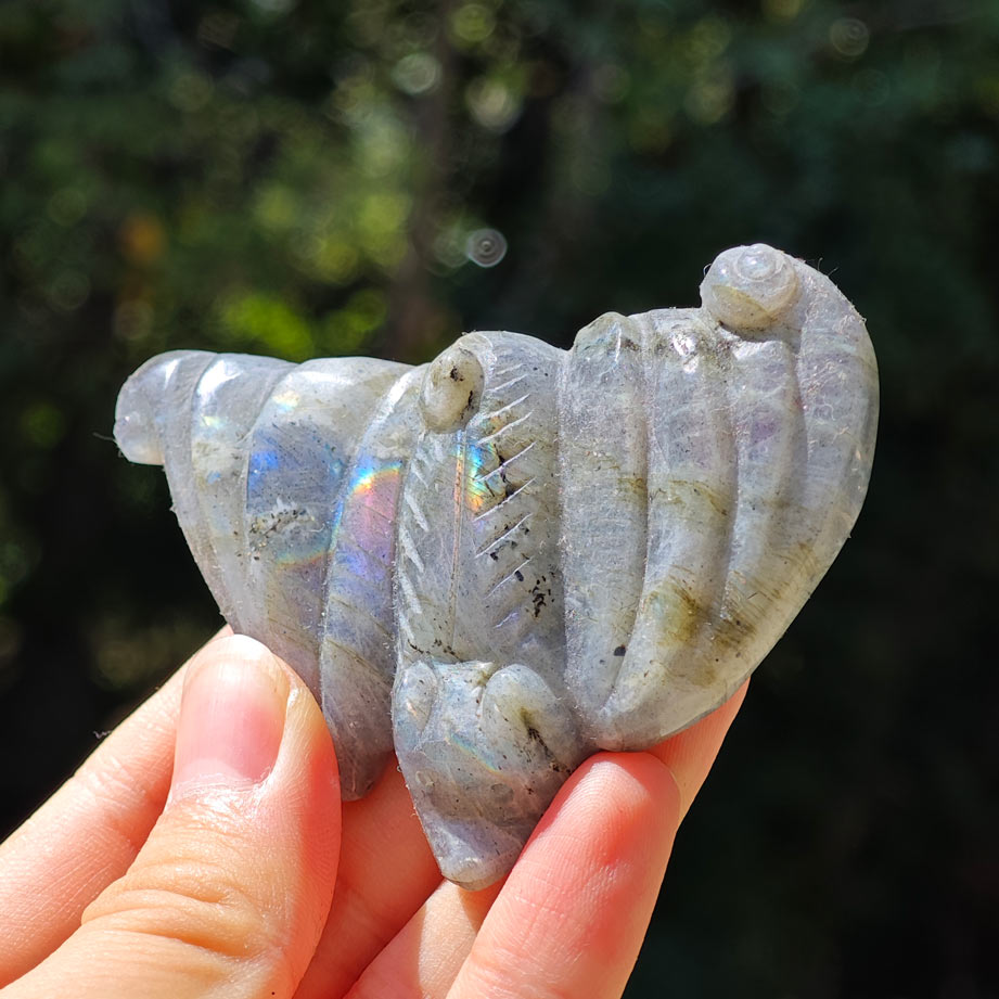 Free Labradorite Crystal Bat