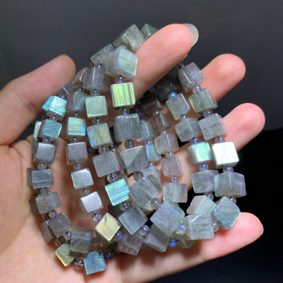 labradorite cube bracelet