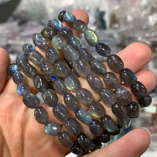 Wholesale Dark Labradorite Crystal Free Form Bracelet