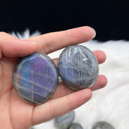 Purple Blue Labradorite Crystal Palmstone