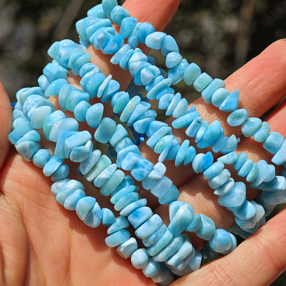 Wholesale Larimar Crystal Chip Bracelet