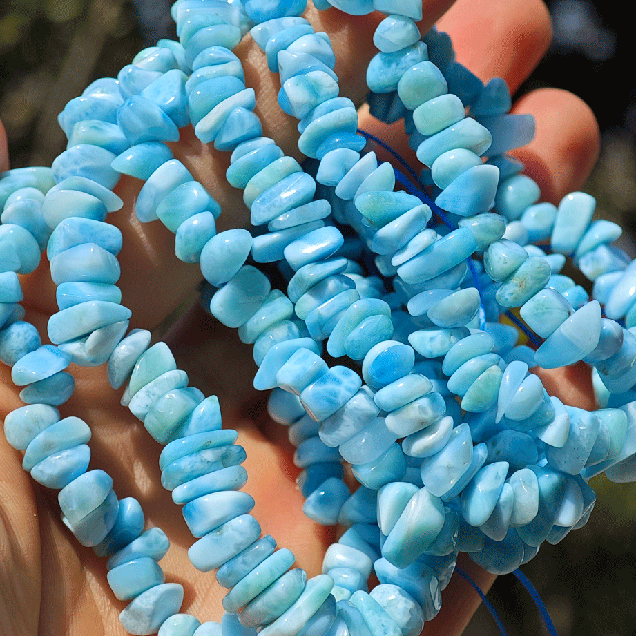 Wholesale Larimar Crystal Chip Bracelet