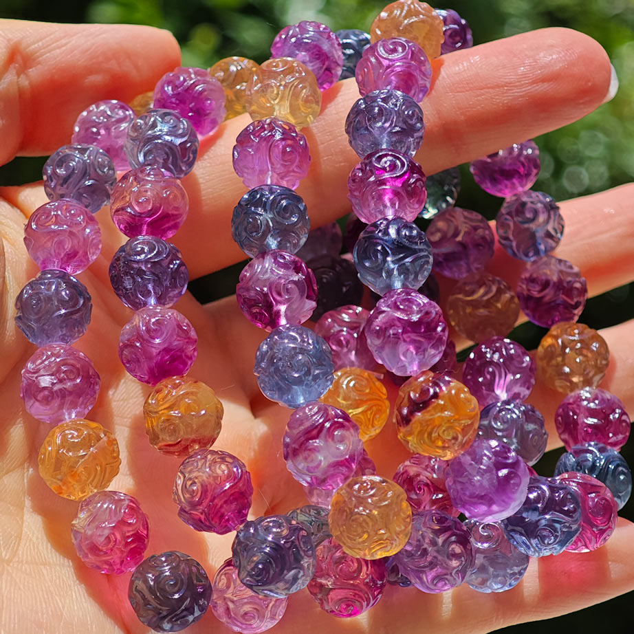 Wholesale Luck Cloud Fluorite Crystal Bracelet