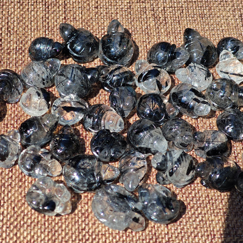 Wholesale Mini Black Tourmaline Crystal Turtle