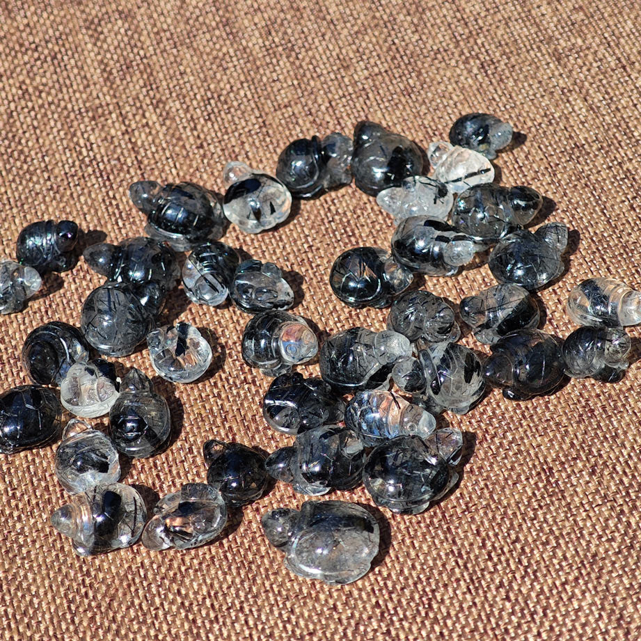 Wholesale Mini Black Tourmaline Crystal Turtle