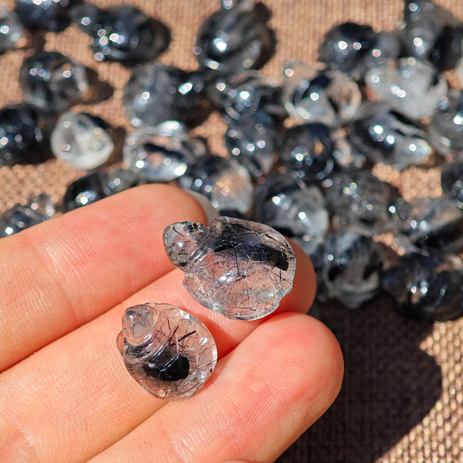 Wholesale Mini Black Tourmaline Crystal Turtle