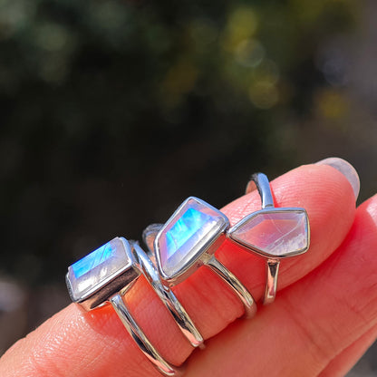 Wholesale Moonstone Crystal Freeform Ring