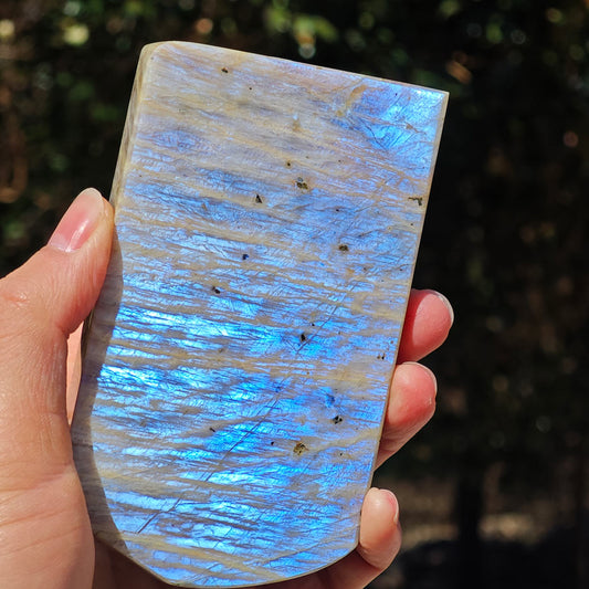 Moonstone Crystal Slab with natural shimmer0