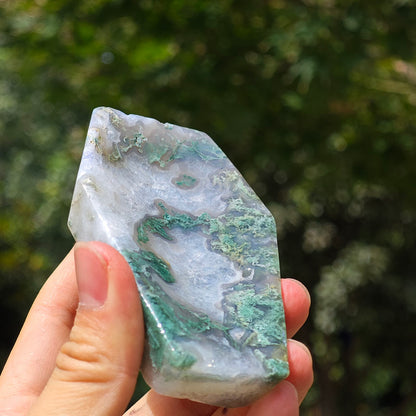 Wholesale Moss Agate Crystal Coffin Bowl