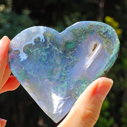 HQ Moss Agate Crystal Bowl