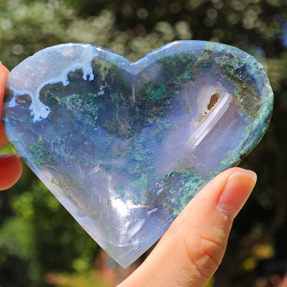 HQ Moss Agate Crystal Bowl