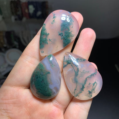 Wholesale Moss Agate Crystal Teardrop