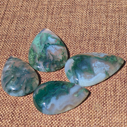 Wholesale Moss Agate Crystal Teardrop