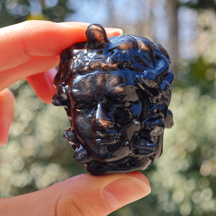 Wholesale Silver Obsidian Crystal Medusa