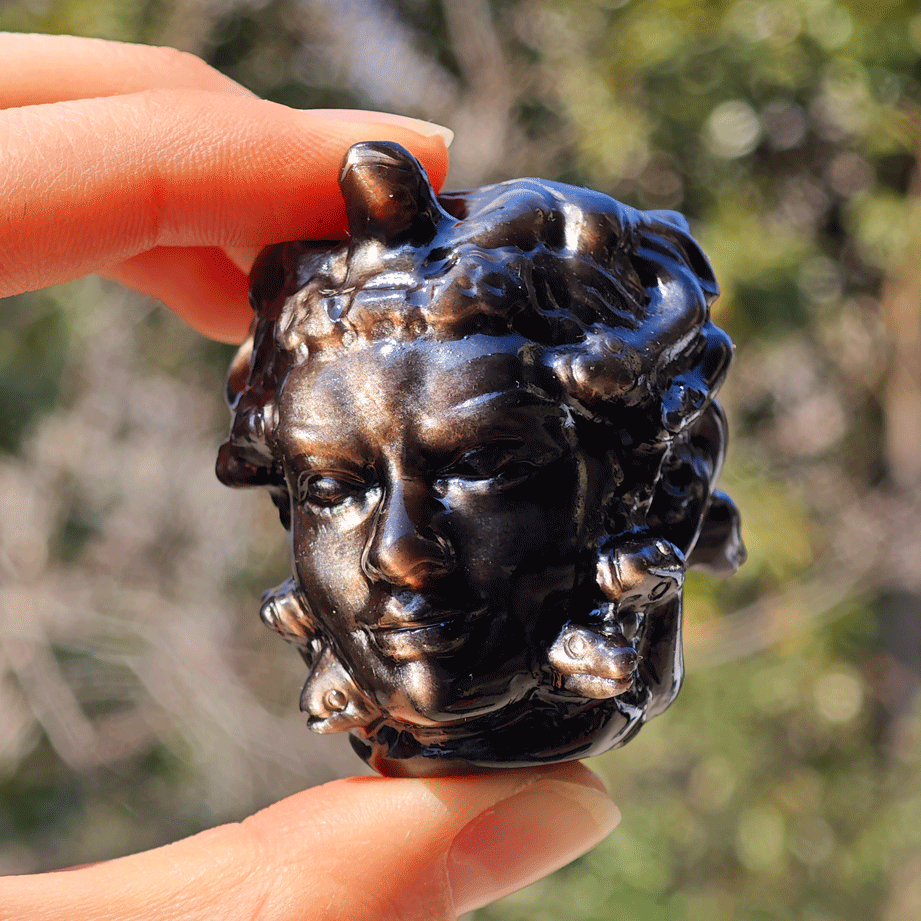 Wholesale Silver Obsidian Crystal Medusa