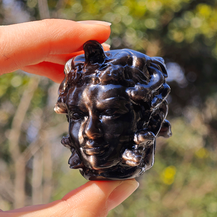 Wholesale Silver Obsidian Crystal Medusa