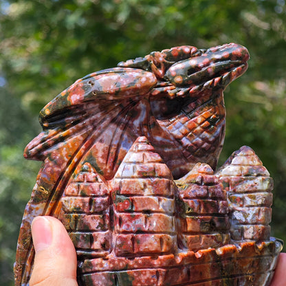 HQ Ocean Jasper Crystal Dragon