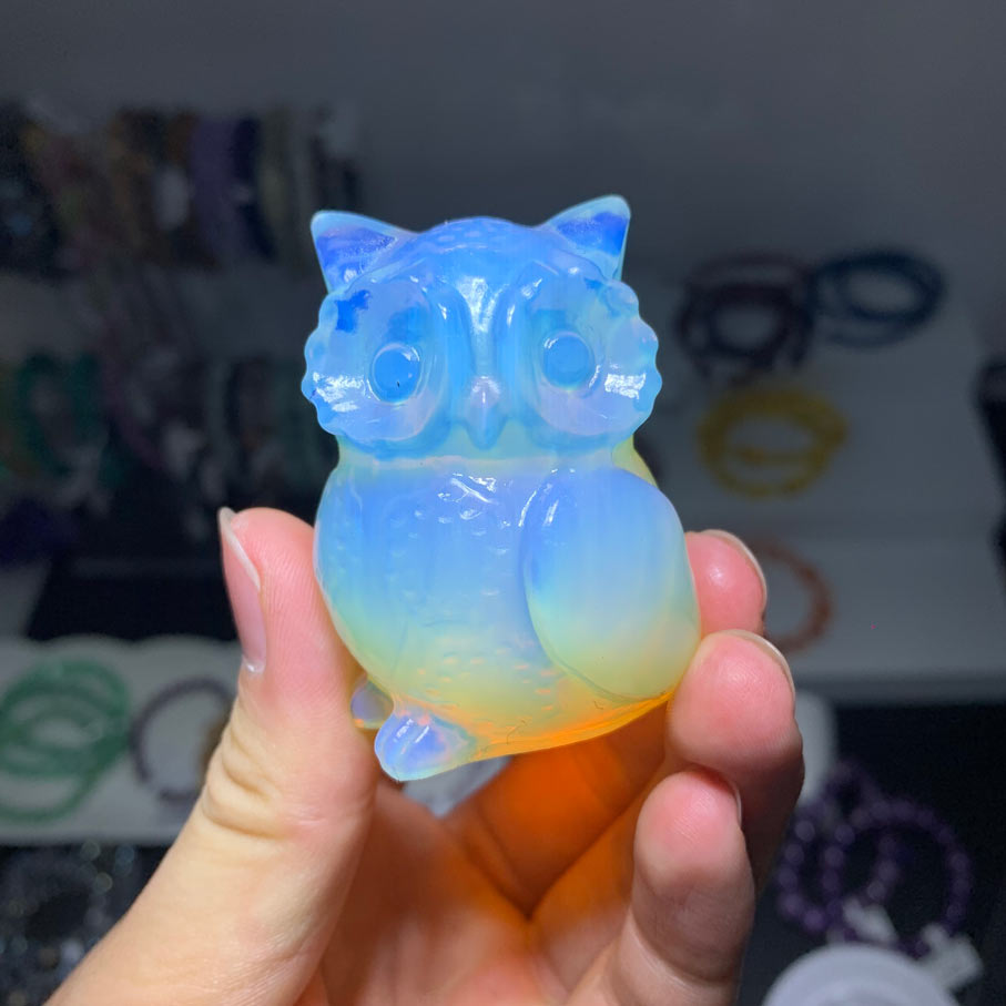 Wholesale Blue Opalite Crystal Owl