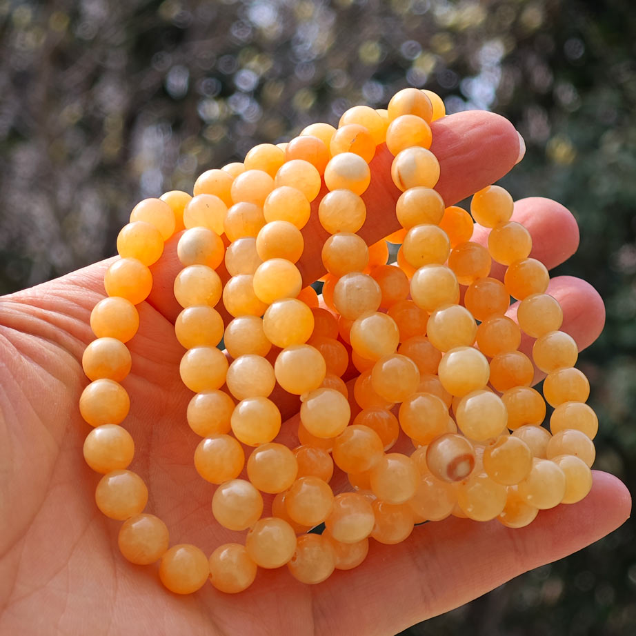 Wholesale Orange Calcite Crystal Bracelet