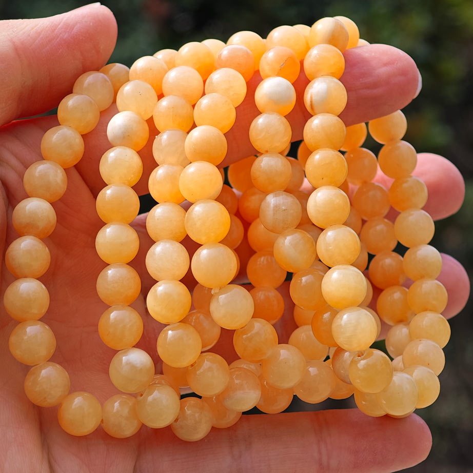 Wholesale Orange Calcite Crystal Bracelet