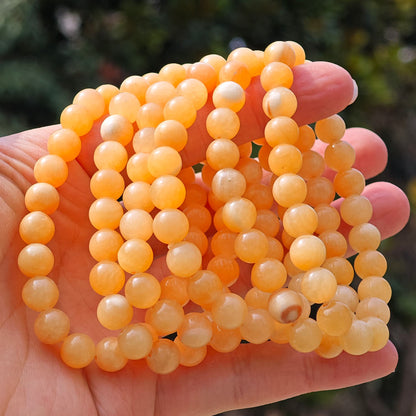 Bracelet en cristal de calcite orange