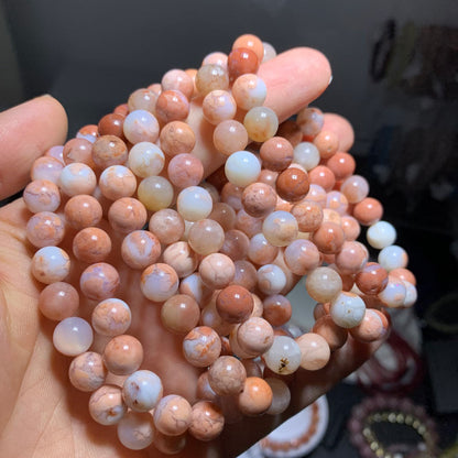 Wholesale Natural Pink Agate Crystal Bracelet