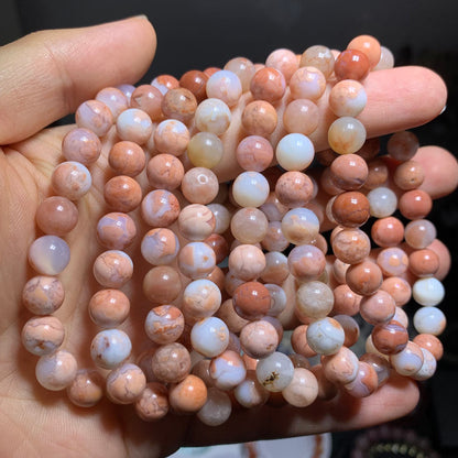 Wholesale Natural Pink Agate Crystal Bracelet