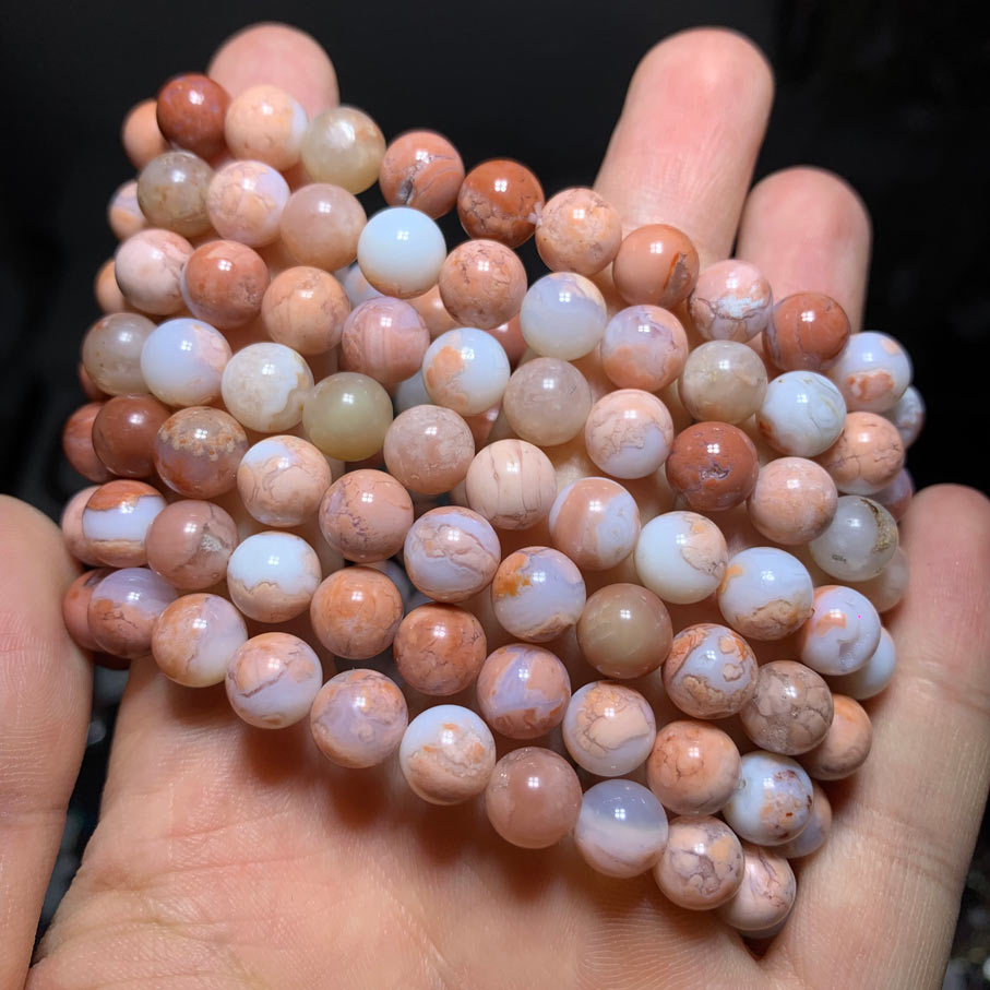 Wholesale Natural Pink Agate Crystal Bracelet