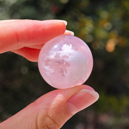 High Quality Pink Garden Qaurtz Crystal Sphere