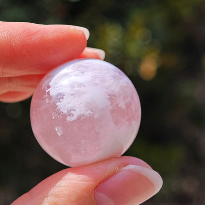 High Quality Pink Garden Qaurtz Crystal Sphere