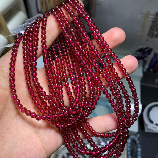Wholesale Pink Garnet Crystal String
