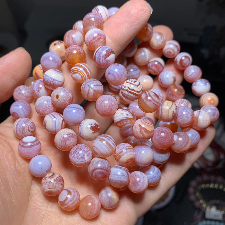 pink agate bracelet