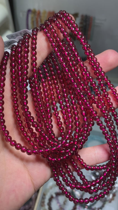 Wholesale Pink Garnet Crystal String