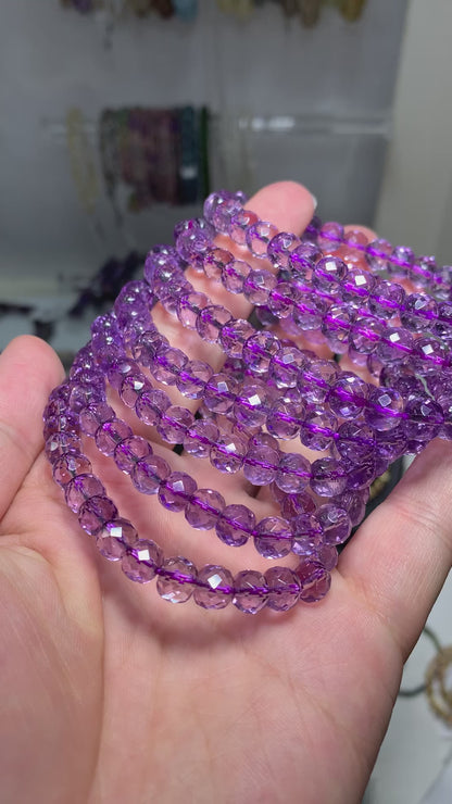 Wholesale Faceted Amethyst Crystal Bracelet
