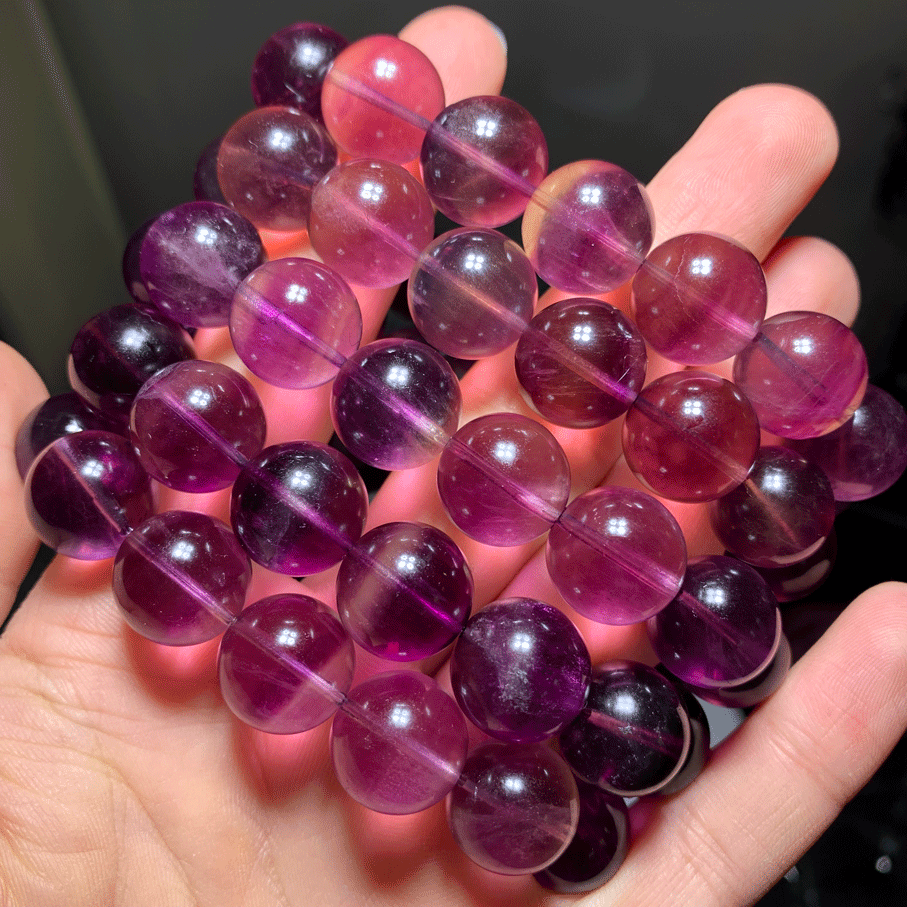 Wholesale Big Purple Fluorite Crystal Bracelet